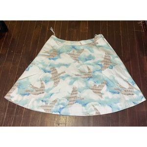 Maeve Anthropologie Music Note Birds Skirt Women’s Size 14